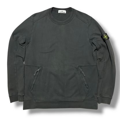 Stone Island Dark Green Spellout Crewneck Sweatshirt - XL