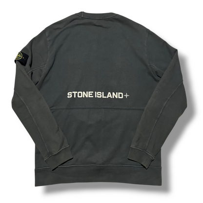 Stone Island Dark Green Spellout Crewneck Sweatshirt - XL