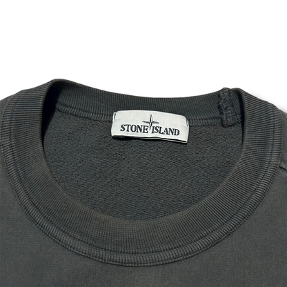 Stone Island Dark Green Spellout Crewneck Sweatshirt - XL