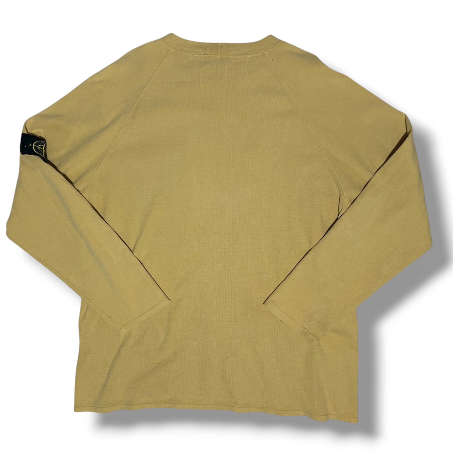Stone Island SS/1995 Garment Dyed Crew Sweatshirt Size XL Mustard Yellow