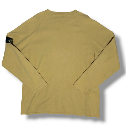 Stone Island SS/1995 Garment Dyed Crew Sweatshirt Size XL Mustard Yellow