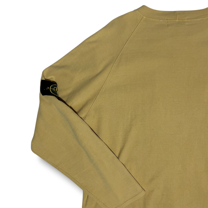Stone Island SS/1995 Garment Dyed Crew Sweatshirt Size XL Mustard Yellow