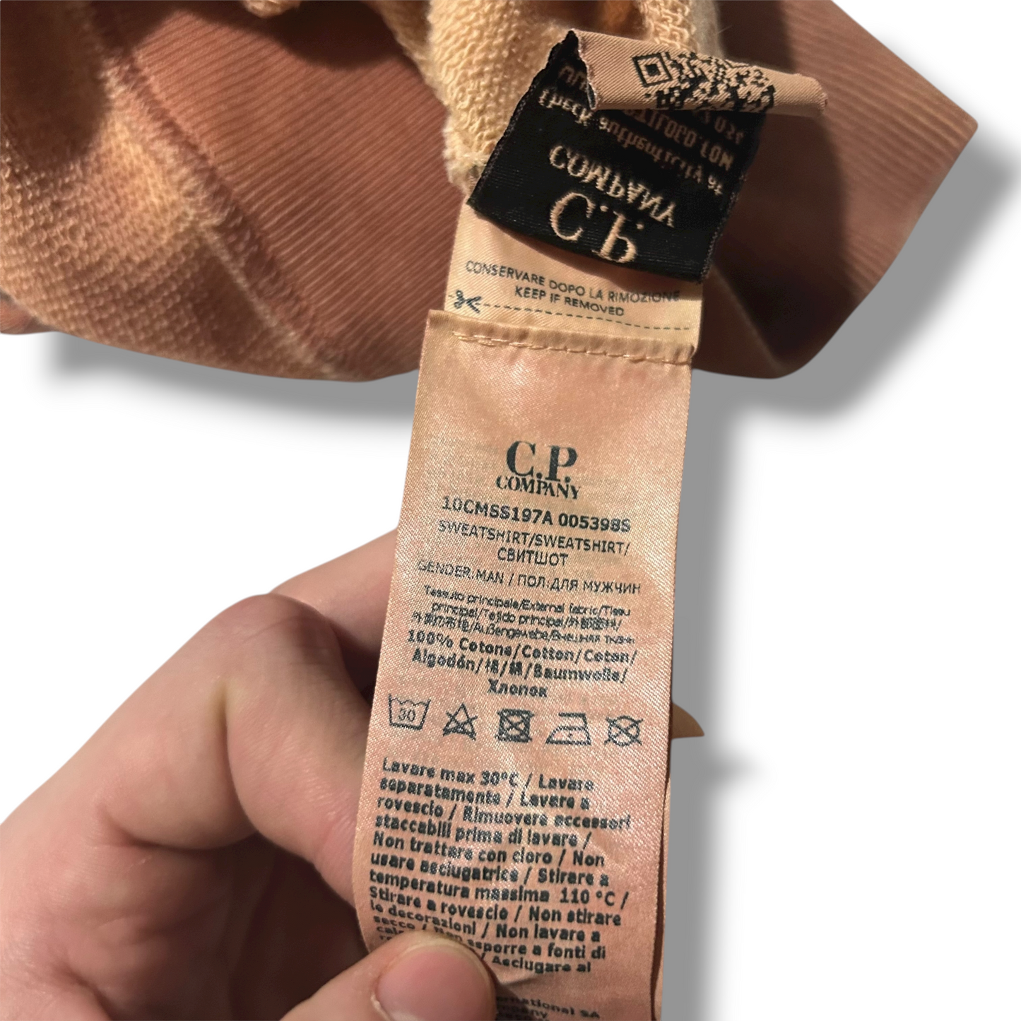 Cp Company Internally Coloured Envelope ICE Sweatshirt Orange Size S