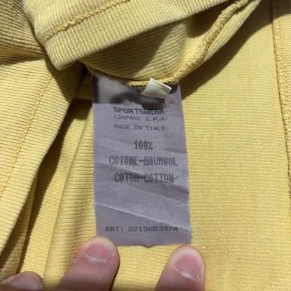 Stone Island SS/1995 Garment Dyed Crew Sweatshirt Size XL Mustard Yellow