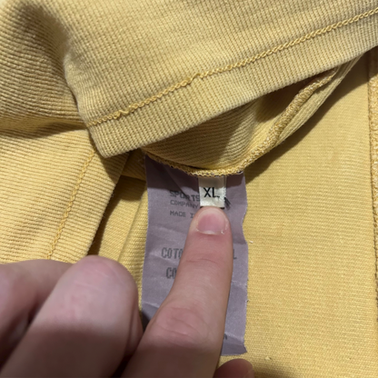 Stone Island SS/1995 Garment Dyed Crew Sweatshirt Size XL Mustard Yellow