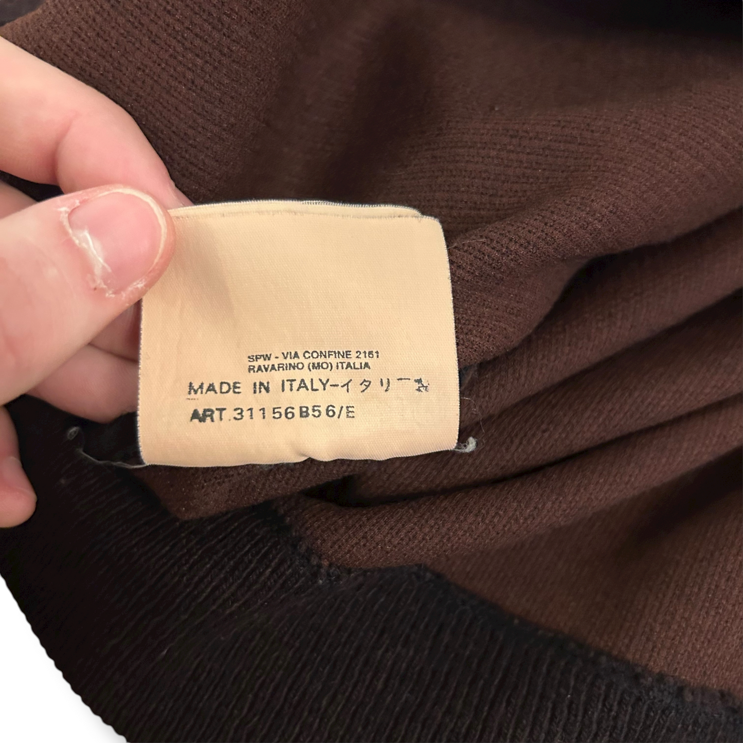 Stone Island 1999 Brown Ribbed Wool Vintage Pullover Mock Neck Jumper - XL